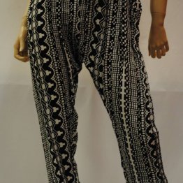 BOHEMIAN LUXE - San Jose-Silk, Black White Geometric Print - XS DSC_4062