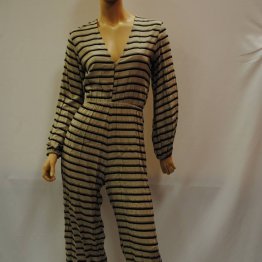 LILLYA - INCA Jumpsuit - Beige W,Black Stripe - S-M DSC-4022