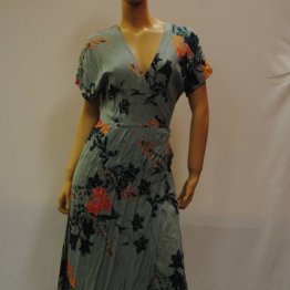 LILLYA - Salvadore Maxi Floral Dress, Blue with Floral Print - L DSC_3904 (2)