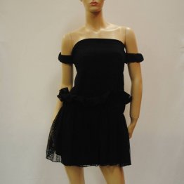 SHONA JOY - Lace Off Shoulder Mini Dress, Black DSC_3845 (1)