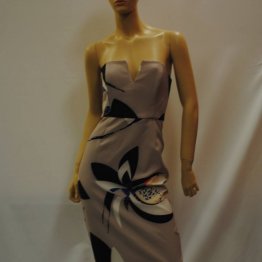 SHONA JOY - Strappy Knee Length Pencil Dress, Taupe, Black, Cobalt Geometric - S12 DSC_3918 (2)