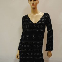 STEELE - Rune Dress, Black with White Hippy Print - S6 DSC_3945