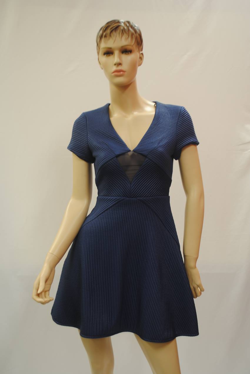 Fit & Flare V Neck Mini- Wish