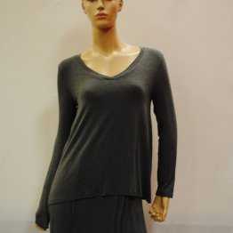 YERSE - Seatshirt V Nexk Tunic, Grey - S DSC_4007 (3)