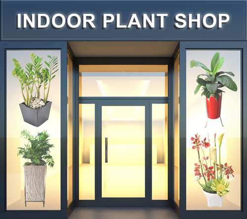 indoor plant shop store front